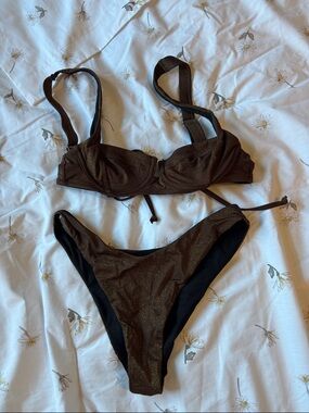 Victoria's Secret Brown Shimmer Two-Piece Bikini